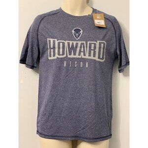 Howard Bison  Short Sleeve Raglan Performance T-Shirt Blue